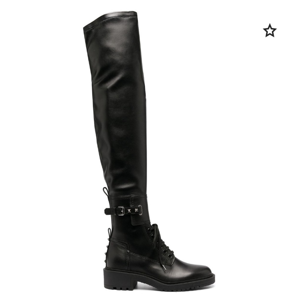 Valentino Over the Knees combat boots